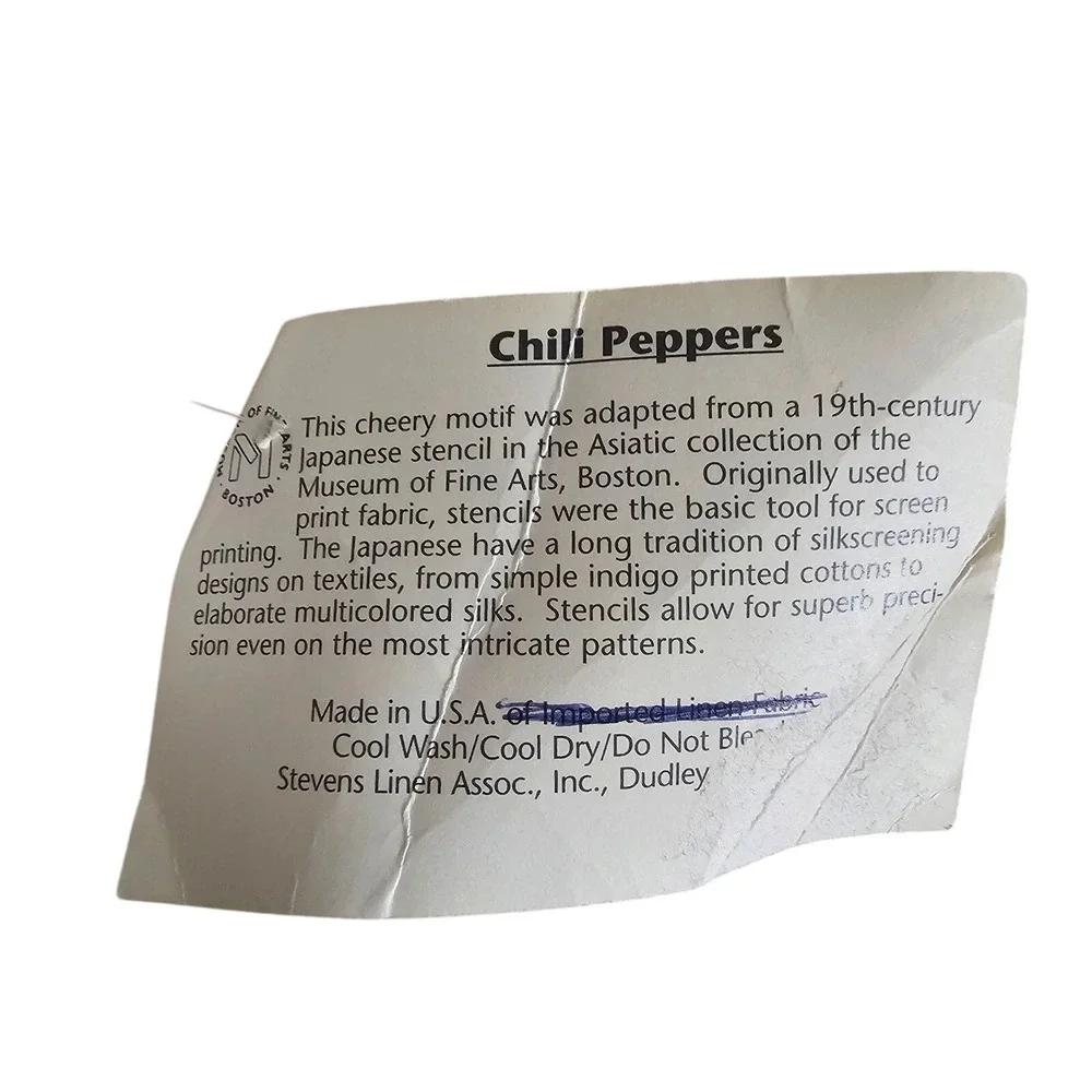 Museum‎ Fine Arts Boston Placemats Grand Canyon Arizona Chili Peppers Set 4 NWT